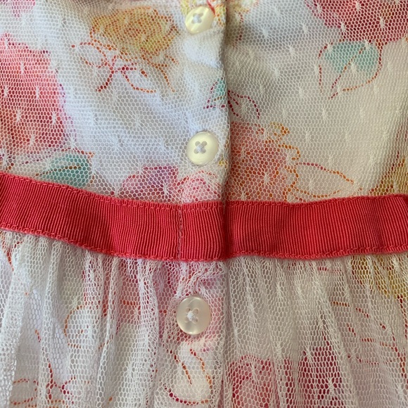 First Impressions Netting Overlay Flower Dress - Picture 6 of 8